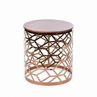 стол кофейный figaro золотой, темно-коричневый в Нижневартовске