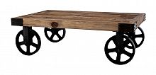 стол кофейный на колесах лофт коричневый в Нижневартовске