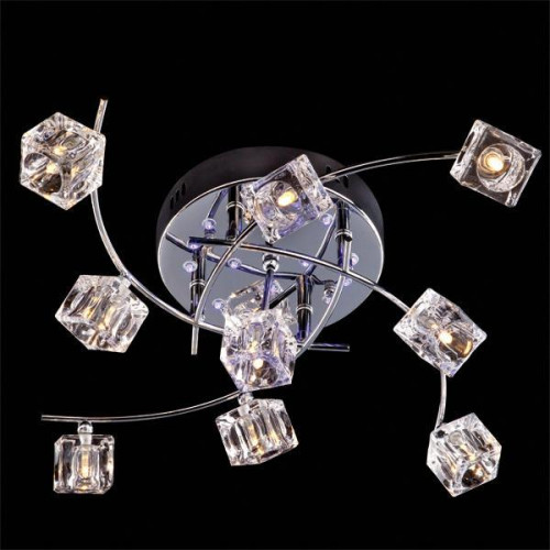 потолочная люстра eurosvet 4976/9 хром/синий+красный+фиолетовый в Нижневартовске