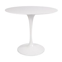 стол eero saarinen style tulip table mdf белый d90 глянцевый в Нижневартовске