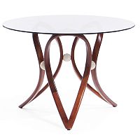 стол обеденный apriori v прозрачный, орех в Нижневартовске