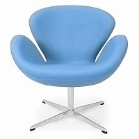 кресло swan chair голубое в Нижневартовске