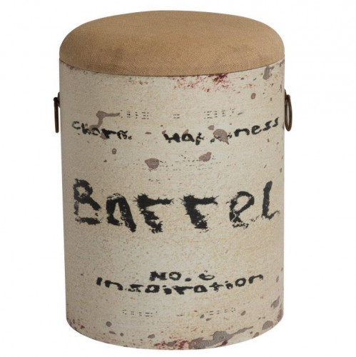 столик-табурет barrel white бежевый в Нижневартовске