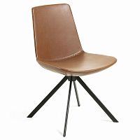 стул металлический zast черный pu коричневый cc0824u10 от la forma (ex julia grup) в Нижневартовске