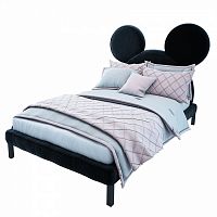 кровать детская односпальная 120х200 см черная mickey mouse в Нижневартовске