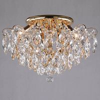 потолочная люстра eurosvet crystal 10081/6 золото/прозрачный хрусталь strotskis в Нижневартовске