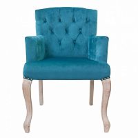 классическое кресло deron голубое с состаренными ножками в Нижневартовске