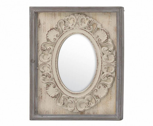 зеркало настенное овальное в прямоугольной раме с резьбой prov в Нижневартовске