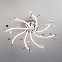 потолочная светодиодная люстра eurosvet willow 90128/8 хром в Нижневартовске