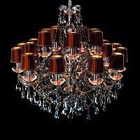 люстра md09045-15a от illuminati коричневая/ хром/дымчатая в Нижневартовске