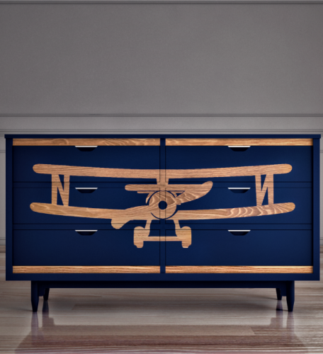 комод с самолетом travel синий в Нижневартовске
