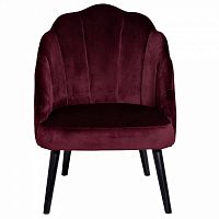 кресло с волнистой спинкой бордовое в Нижневартовске