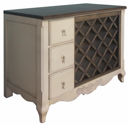 тумба с бутылочницей поместье с узором, с состариванием в Нижневартовске