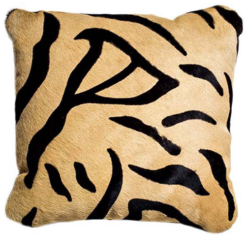 подушка меховая 40х40 тигр шампань в Нижневартовске