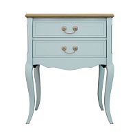 голубая прикроватная тумба leontina на 2 ящика в Нижневартовске