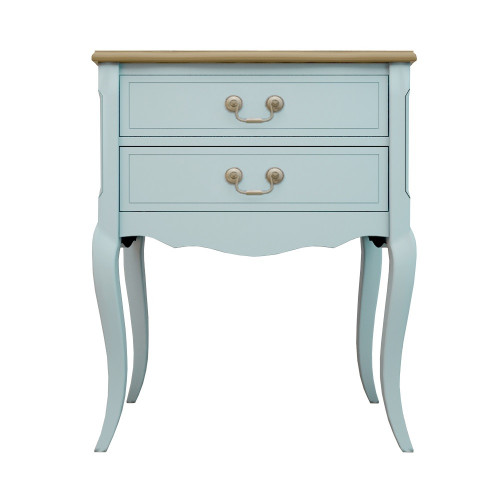 голубая прикроватная тумба leontina на 2 ящика в Нижневартовске