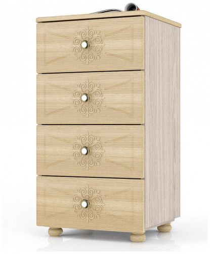 комод узкий онега к-18, цвет лен/ясень шимо светлый в Нижневартовске