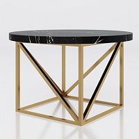 журнальный столик круглый с черной мраморной столешницей франклин в Нижневартовске