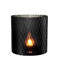 подсвечник стеклянный с ромбами черный morton m от eichholtz, 20 см в Нижневартовске