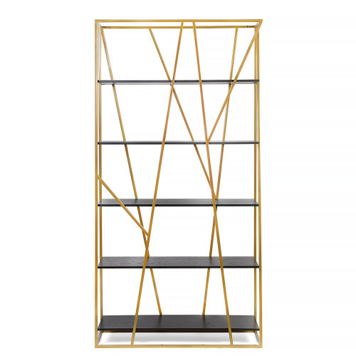 стеллаж powell gold черный дуб в Нижневартовске