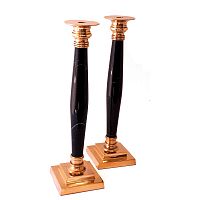 подсвечник золотой с черной ножкой dulo, 55 см в Нижневартовске