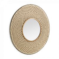зеркало в плетеной раме круглое klevin от la forma (ex julia grup) в Нижневартовске