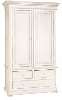 шкаф платяной двухдверный с ящиками нордик белый в Нижневартовске