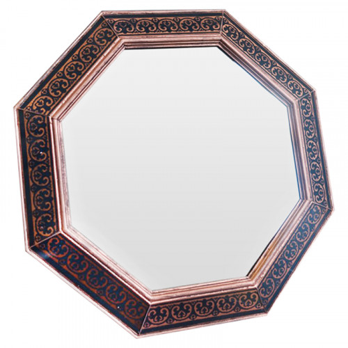 зеркало восьмиугольное черное с медным принтом appius в Нижневартовске