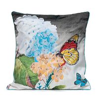 декоративная подушка голубая гортензия botanical style в Нижневартовске