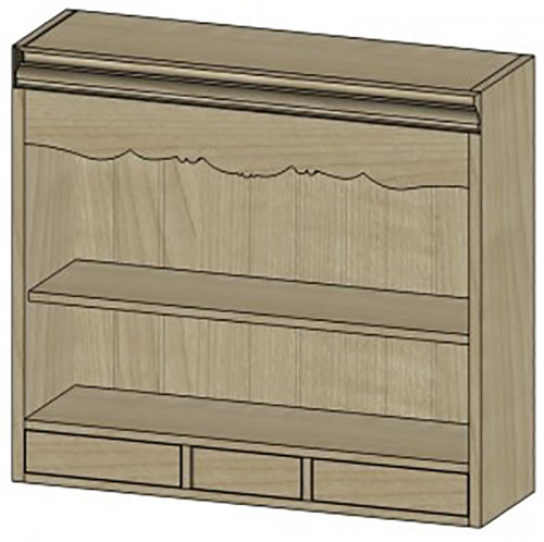 шкаф с полками навесной поместье с состариванием поместье с узором в Нижневартовске