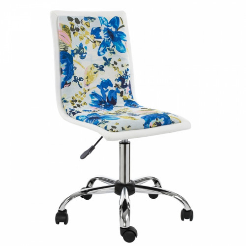 кресло компьютерное mis белое с рисунком в Нижневартовске