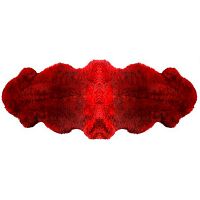 меховой коврик из овчины красно-черный 185х55 см в Нижневартовске