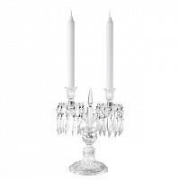 канделябр стеклянный с подвесками на 2 свечи farandol от eichholtz, 31 см в Нижневартовске