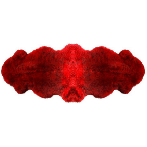 меховой коврик из овчины красно-черный 185х55 см в Нижневартовске