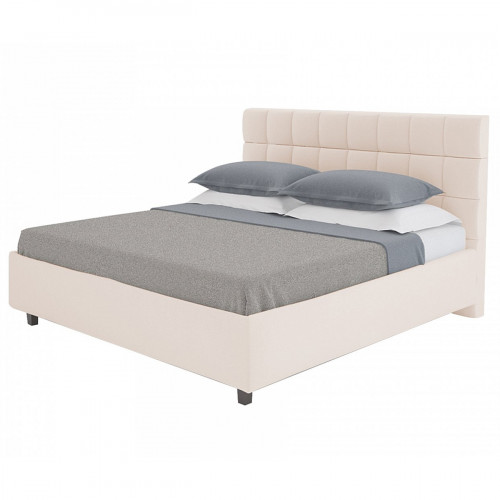 кровать двуспальная 160х200 светло-бежевая wales в Нижневартовске