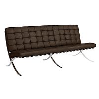 диван barcelona двухместный прямой коричневый в Нижневартовске