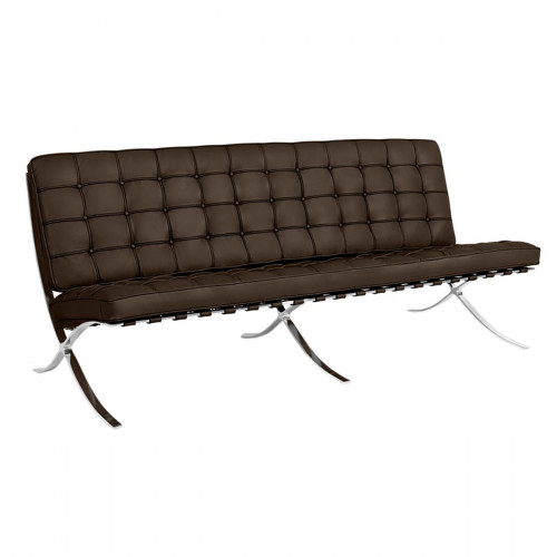 диван barcelona двухместный прямой коричневый в Нижневартовске