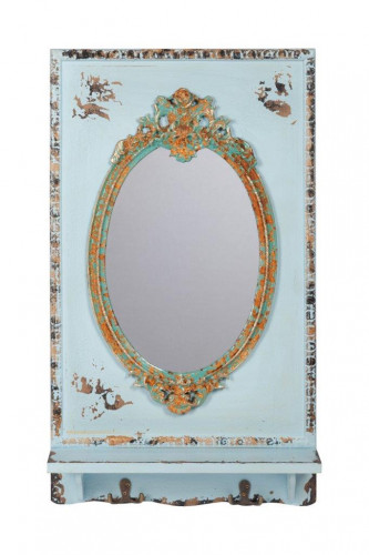 зеркало настенное с полкой в деревянной оправе geoffrey в Нижневартовске