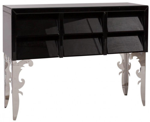 консоль черная на зеркальных ножках fantome в Нижневартовске