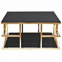 стол журнальный золотисто-черный 90*90*40см в Нижневартовске