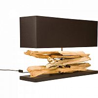 лампа настольная nature черная с деревом в Нижневартовске