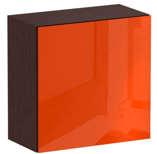 шкаф-пенал cubo венге с оранжевым в Нижневартовске