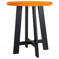 стол журнальный lunar 80*95 черный, оранжевый в Нижневартовске