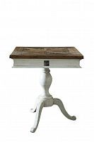 стол обеденный дерево с историей 70х70 см белый, коричневый в Нижневартовске