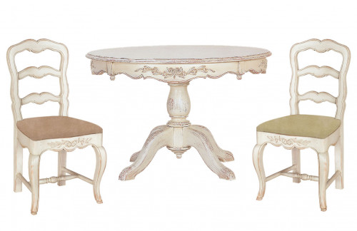 стол и 2 стула марсель молочно-белый в Нижневартовске