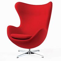 кресло egg chair кашемир красное в Нижневартовске
