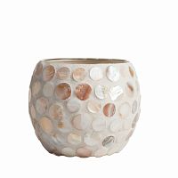 подсвечник бежевый с мозаикой bacall, 10 см в Нижневартовске