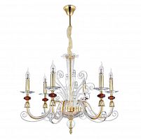 подвесная люстра crystal lux catarina sp6 gold/transparent-cognac в Нижневартовске