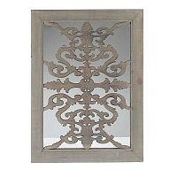 зеркальное панно прямоугольное в бежевой раме cvadrat в Нижневартовске