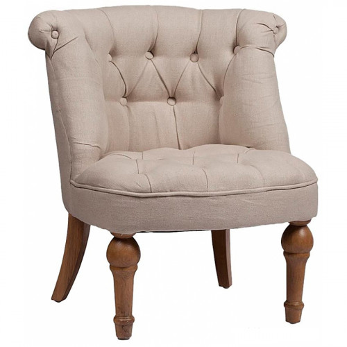 кресло sophie tufted slipper chair бежевое в Нижневартовске